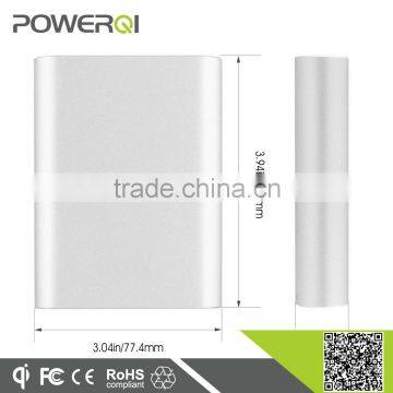 QC2.0 mobile power bank charger with 10000mAh 20000mAh 18650 battery