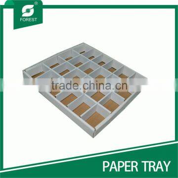 LARGE DISPOSABLE WHITE PAPER TRAYS WITH 24 COMPARTMENTS photo-4