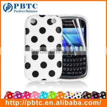 Set Screen Protector And Case For Blackberry 9320 , Polka Dots Gel TPU Phone Case Sublimation Printing photo-2