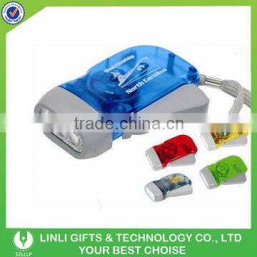 High Quality Plastic Hand Crank Torch Light Led For Promotion