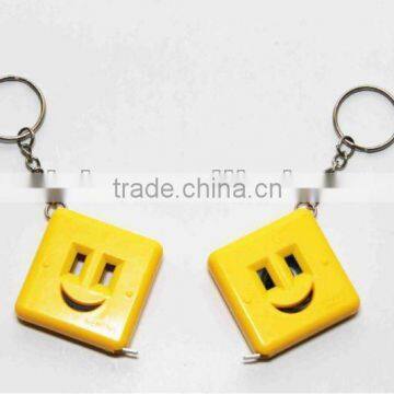 smile steel tape measure keychain