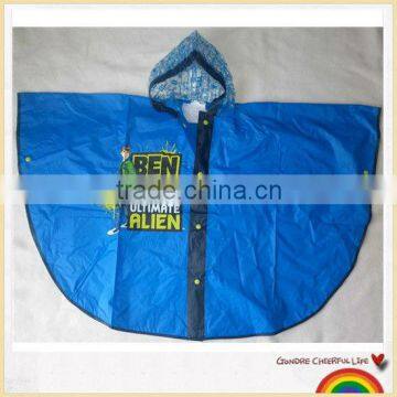 Smooth PVC kids rain poncho