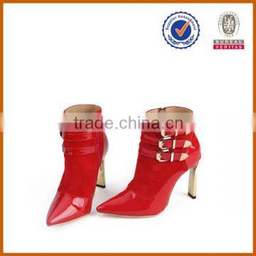 beautiful Handmade temperament high quality women red suede boots