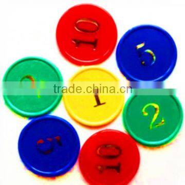 Chinese color and logo customized plastic token