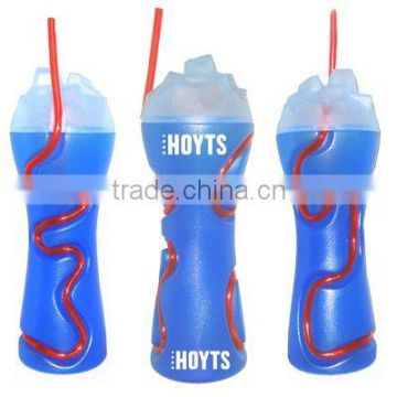 Novelty crazy straw cup with Lid