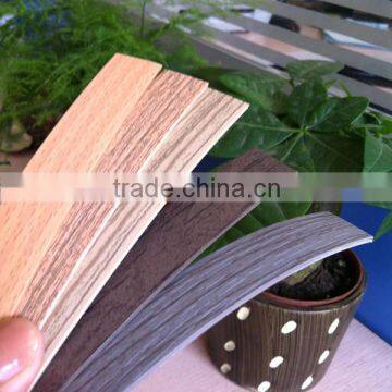 0.8x22mm Wood Grain PVC edge bands in furniture accessories