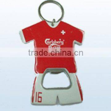 World cup t-shirt shape bottle opener keychain sport team jersey keyring