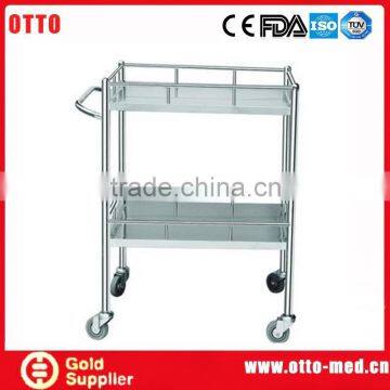 Stainless steel mobile food trolley