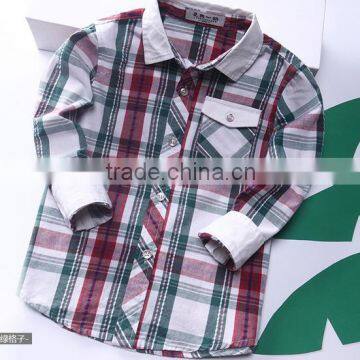 Children clothing wholesale custom new style fashion plaid boys shirt