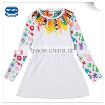 2-6Y (F3316) Girls fashion blouses hot selling tunic dresses kids girl export quality autumn dresses girls frocks