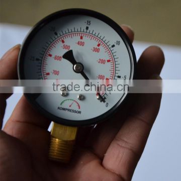 high quality Electrophoresis iron bottom mounting pressure gauge for gas