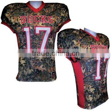 Forest Camo Football Jersey American Football Uniforms Sublimated