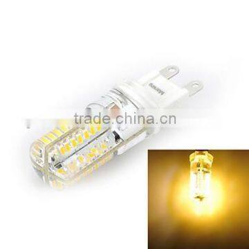 G9 Cross Silicone Seal 9W 800lm 3500K 64x SMD 3014 LED Warm White Light Bulb Lamp (AC 220V)