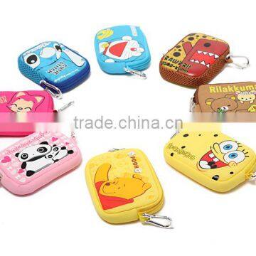 Neoprene Cotton Coin Case Kids Wallet Pocket coin Purse with zipper