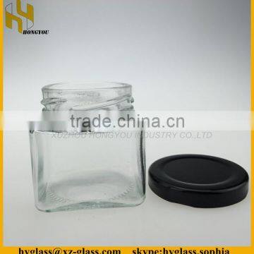 Mini clear heaxgonal glass material honey industrial use hot products 6cl