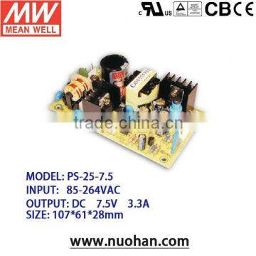 Meanwell 25W 7.5V switching power supply 7.5v ac to dc switching power supply