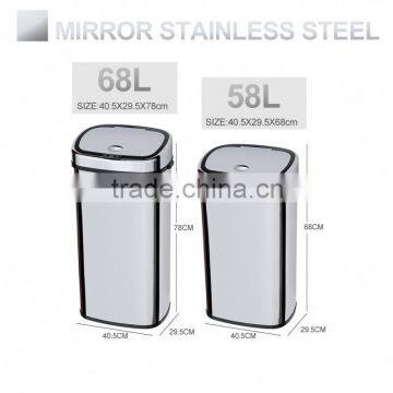 8 10 13 Gallon Infrared Touchless Dustbin Stainless Steel Waste Bin Eco-friendly Inductive Garbage Can SD-007 photo-2