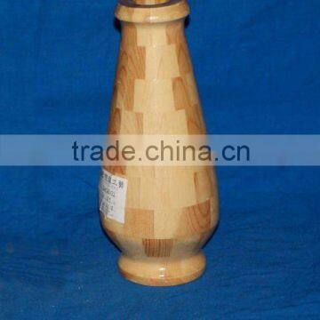 Drum belly wooden vase