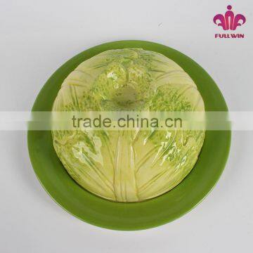 Daily Use Ceramic Hand Painting Ceramic Plate With Cover