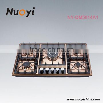 Built-in 5 burner best gas cooker hob spare parts gas cooktop made in China factory