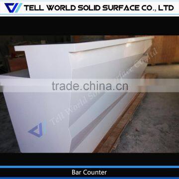 Artificial stone lone half moon bar tables white