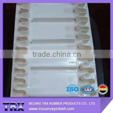 White Large Angle PVC Conveyor Belt