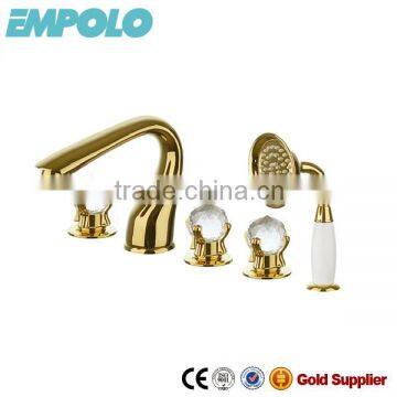 5 Hole Triple Handle Unique Design Bathtub Faucet 90 7002