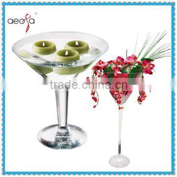 Wedding Long-Stemmed Clear Tall Martini Glass Vase Centerpieces