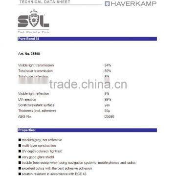 SL Automotive Film - Pure Bond 34 Self-adhesive Car Window Film photo-2