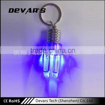 China factory creative gifts smart bulb shaped keychain with lighter
