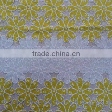 YH005# Lace Fabric for Wedding Dress /Burning Flower Lace Fabric /TC Material Lace Fabric photo-3