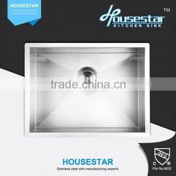 2016 New design undermount stainless steel single handamde kitchen sink