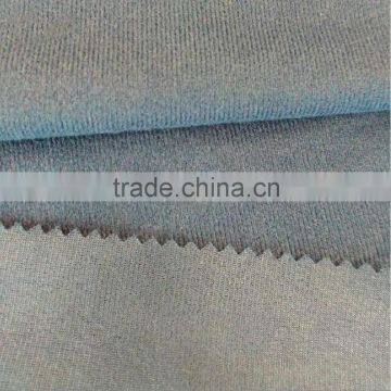 100% polyester brushed long pants knit fabric huzhou textile factory 210gsm