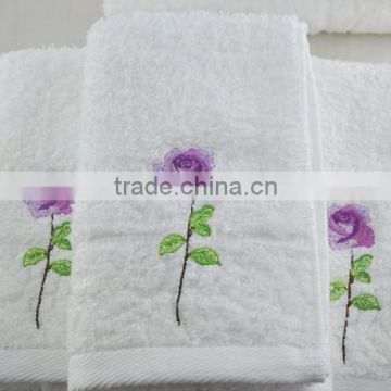 embroidery design logo cotton face towel for bathroom