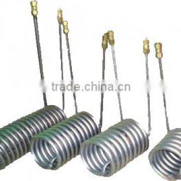 Titanium evaporator cooling coils