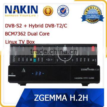 Genuine Zgemma H.2H dvb-s2+dvb-t2/c receiver linux tv box