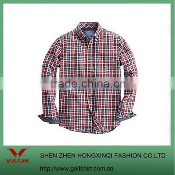 men's extra long plaid casual shirt