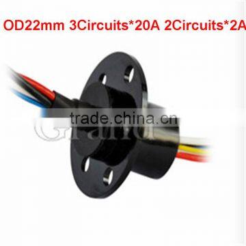 OD 22mm 5 conductors electrical contacts slip ring Capsule slipring