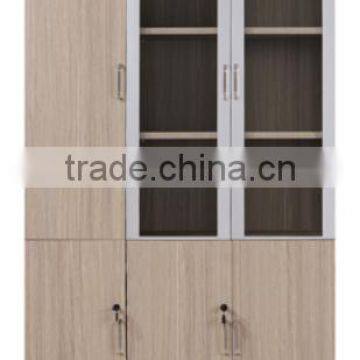 Modern 3 doors hanging glass door filing cabinet for style