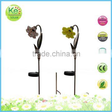 Metal stake flower Solar garden LED light