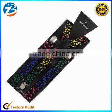 Musical Notes Printed Fashion Elastic Ladies Braces