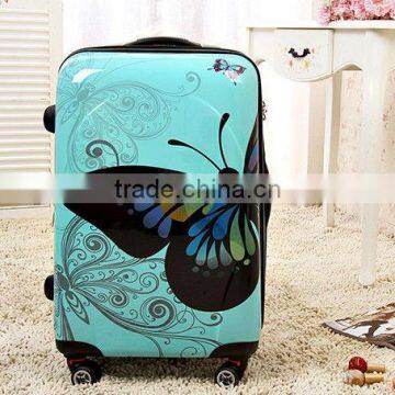 colorful luggage wholesale with ABS+PC material