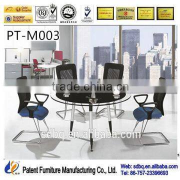 Luxury furniture round table office meeting table talk table with metal leg PT-M003