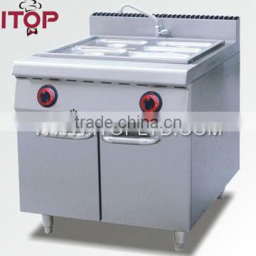 gas bain marie with cabinet