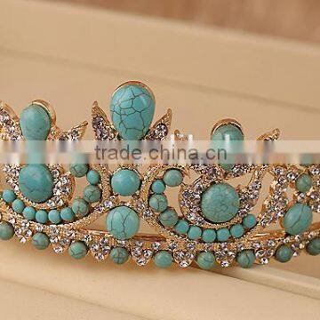 The Turquoise Baroque Tiara crown