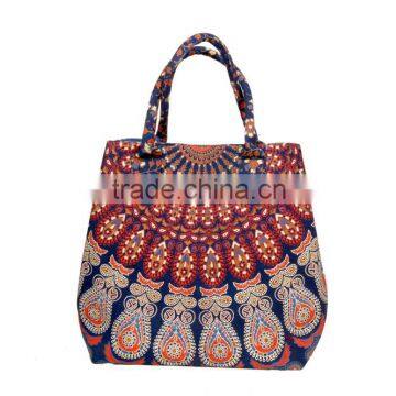 tote bag Blue Mandala shoppers bag tote hippie women's bag hand bag weekend bag