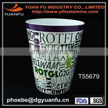 Hot design melamine garbage waste bin