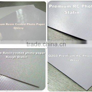 RC photo paper/resin coated inkjet paper,rough satin,silky,woven