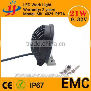 Factory Price Vehicle Truck Jeep Offroad 12v 21w Led Work Light for Cars/ Trucks/ Motorcycles
