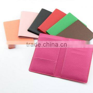 Classic Litchi Pattern Leather Passport Cover Leather Passport Wallet Case PU Leather Passport Holder